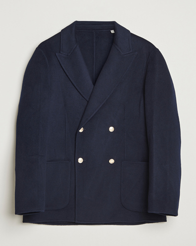 GANT Wool Double Breasted Club Blazer Evening Blue – Blue