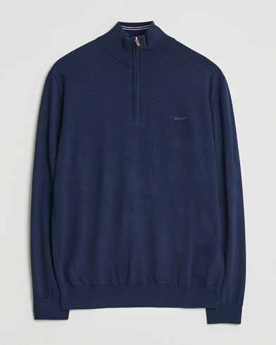 Gant Extrafine Merino Wool Half Zip Marine – Blue