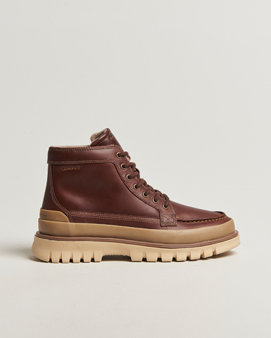 GANT Nebrada Leather Moc Toe Boot Cognac – Brown