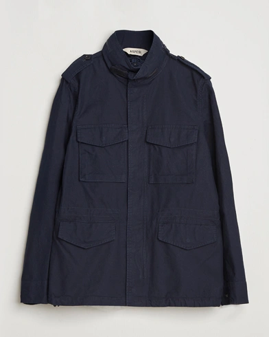 Aspesi Lined Cotton Field Jacket Navy – Blue
