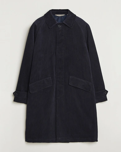 Aspesi Corduroy Raglan Coat Navy – Blue