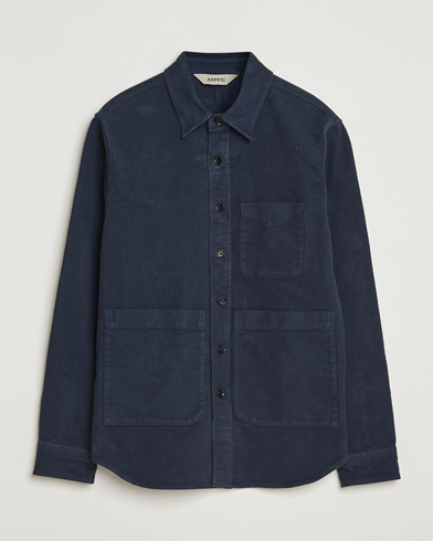 Aspesi Moleskine Utility Shirt Navy – Blue