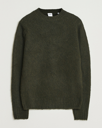 Aspesi Brushed Shetland Sweater Hunting Green – Green