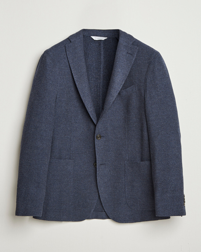 Boglioli K Jacket Cashmere/Wool Twill Blazer Dark Blue – Blue