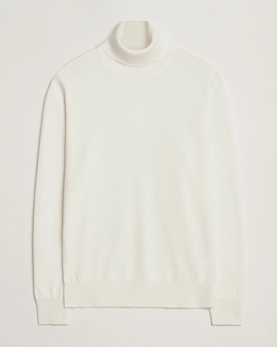 Brunello Cucinelli 2 Ply Cashmere Rollneck Panama – White