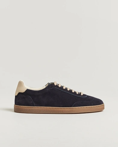 Brunello Cucinelli Classic Sneakers Navy Suede – Blue