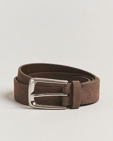 Brunello Cucinelli Suede Belt Dark Brown – Brown