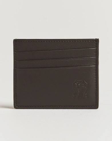 Brunello Cucinelli Leather Cardholder Dark Brown Calf – Brown