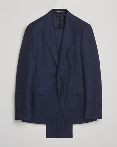 Canali Capri Wool Suit Navy – Blue