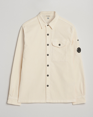 C.P. Company Corduroy Lens Overshirt White – White