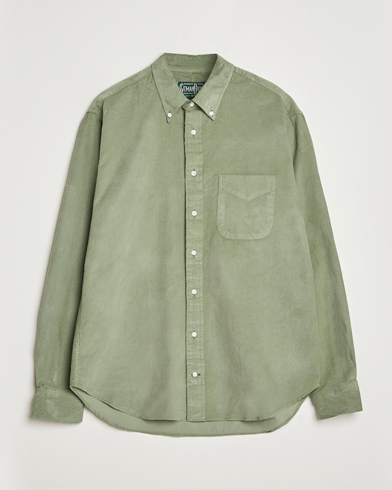 Gitman Vintage Corduroy Button Down Shirt Sage – Green