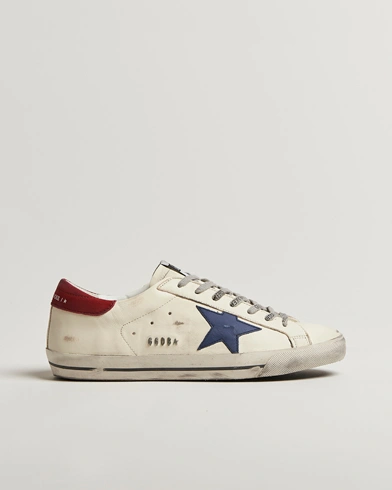 Golden Goose Super-Star Sneakers White/Blue/Red – White