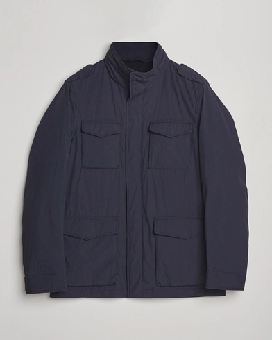 Herno Soft Nylon Field Jacket Navy – Blue
