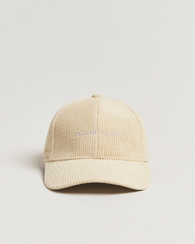 Jacob Cohën Corduroy Logo Cap Creme – White
