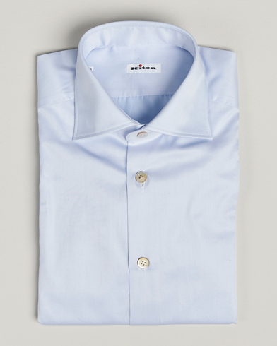 Kiton Cotton Dress Shirt Light Blue – Blue