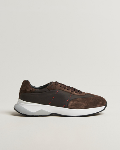 Kiton Luxury Running Sneakers Dark Brown Suede – Brown