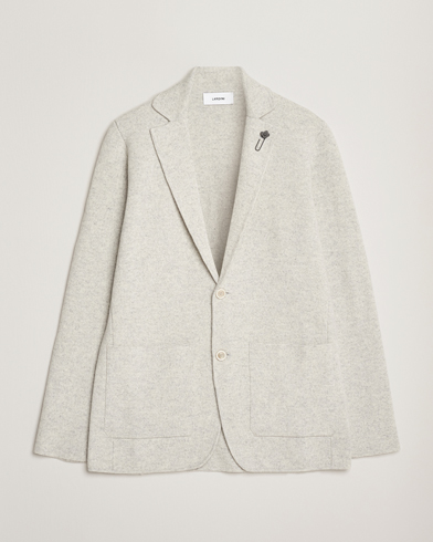 Lardini Knitted Wool Blazer Light Grey – Grey