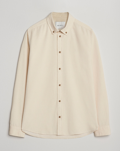 LES DEUX Konrad Pinwale Corduroy Shirt Ivory – White
