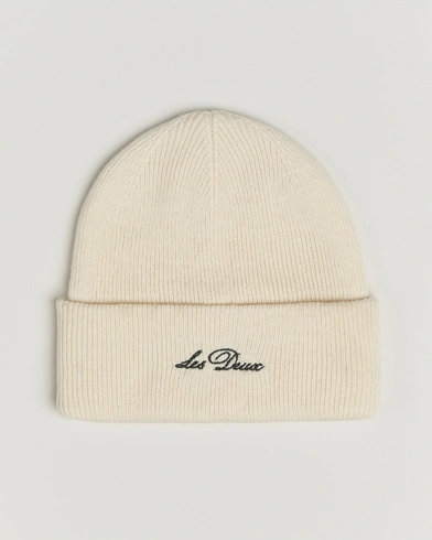 LES DEUX Wayne Wool Beanie Ivory – White