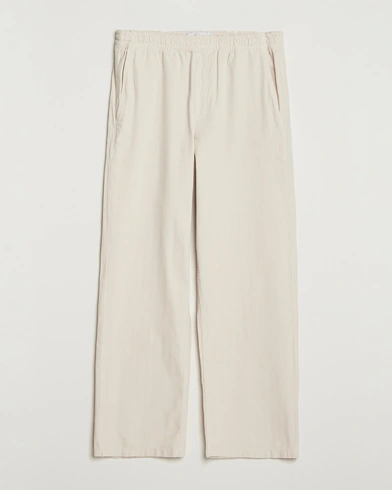 Palmes Lucien Herringbone Cotton Trousers White Sand – White