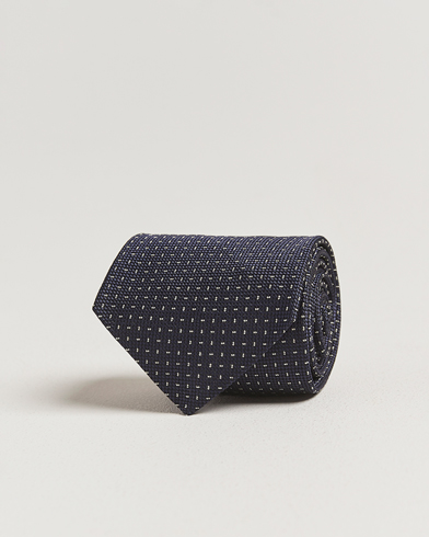 Ralph Lauren Purple Label Silk Jacquard Tie Navy/White – Blue