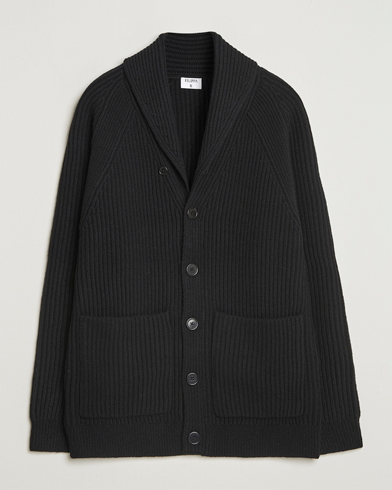 Filippa K Wool Shawl Collar Cardigan Black – Black