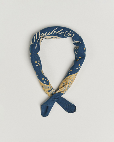 RRL Diamond Bandana Indigo/Cream – Blue