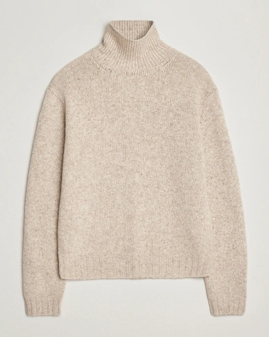 Auralee Cashmere Melange Rollneck Beige – Beige