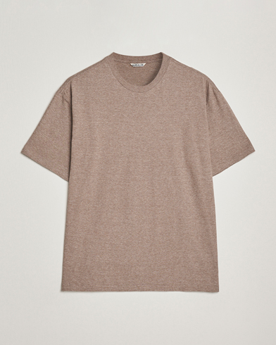 Auralee Seamless Crew Neck T-Shirt Top Brown – Brown