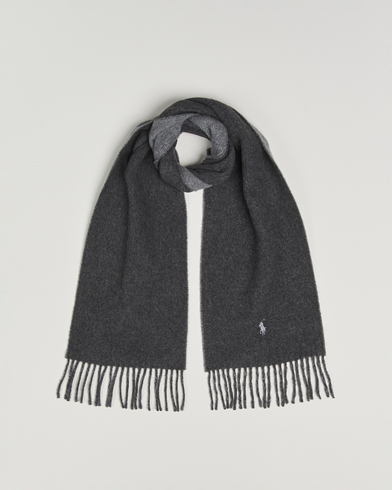Polo Ralph Lauren Reversible Wool Scarf Grey Heather – Grey