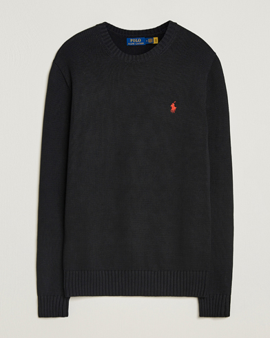 Polo Ralph Lauren Cotton Crew Neck Sweater Polo Black – Black