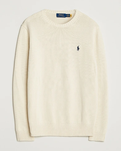Polo Ralph Lauren Cotton Crew Neck Sweater Andover Cream – White