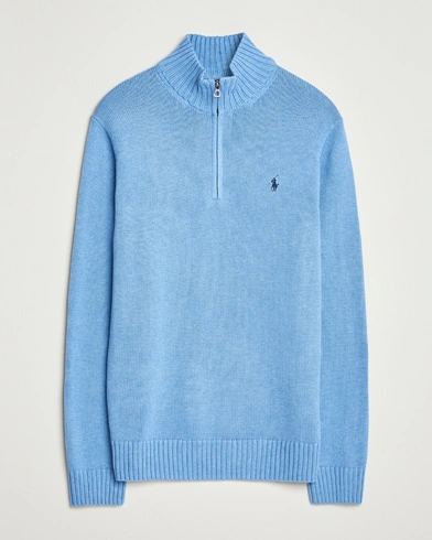 Polo Ralph Lauren Cotton Pullover Half Zip Soft Royal Heather – Blue