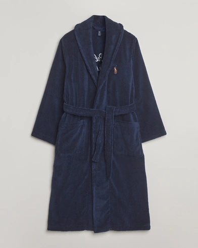 Polo Ralph Lauren Cotton Terry Logo Robe Cruise Navy – Blue