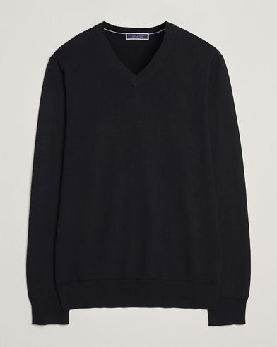 Charles Tyrwhitt Pure Merino V-Neck Jumper Black – Black