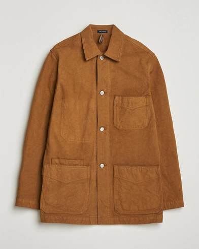 Drake's Duck Cotton Canvas Chore Coat Tobacco – Brown