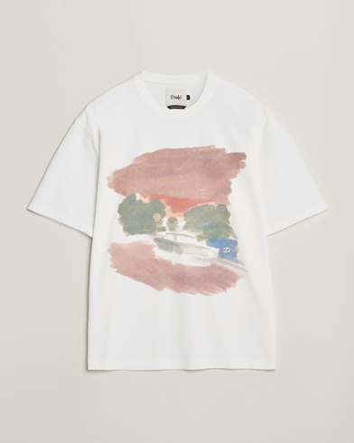 Drake's Graphic Print T-Shirt White – White