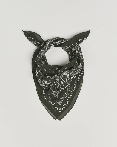 Drake's Paisley Bandana Dark Green – Green
