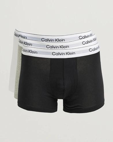 Calvin Klein 3-Pack Icon Cotton Stretch Trunk Grey/Black/White – Black
