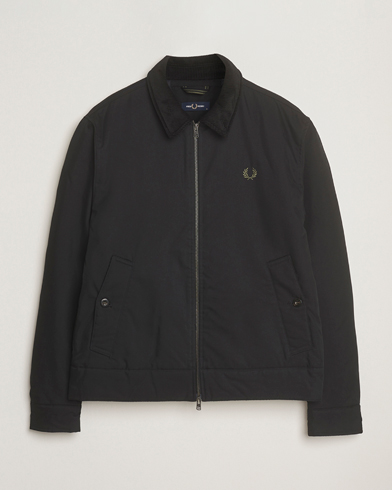 Fred Perry Cotton Light Padded Harrington Jacket Black – Black