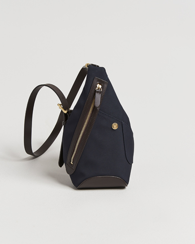 Mismo M/S Drop Crossbody Bag Navy/Dark Brown – Blue