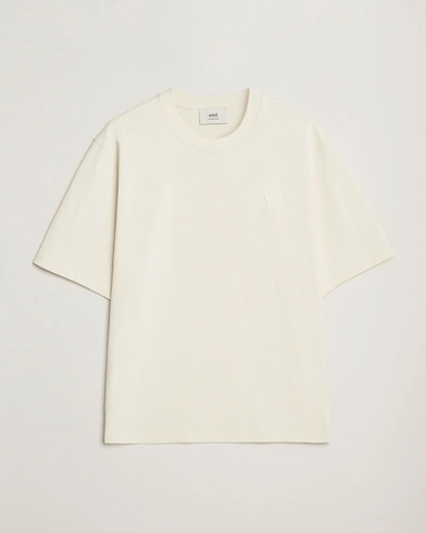 AMI Tonal Heart Logo T-Shirt Ivory – White