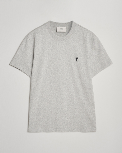 AMI Black Heart Logo T-Shirt Grey Heather – Grey