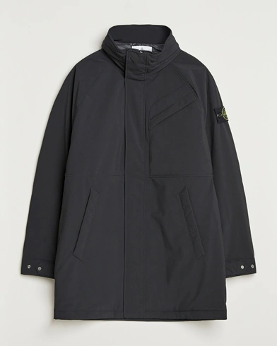 Stone Island Soft Shell Waterproof Coat Black – Black