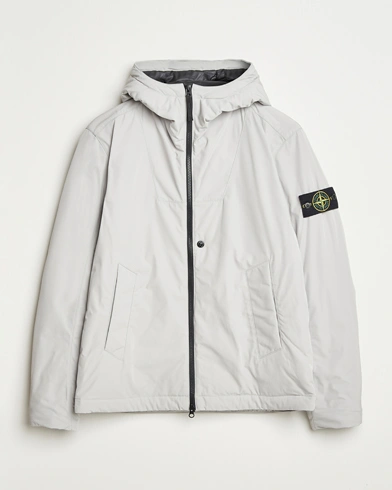 Stone Island Micro Twill Primaloft Padded Hood Jacket Pearl Grey – Grey