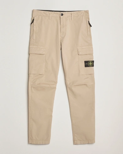 Stone Island Supima Cotton Stretch Cargo Trousers Desert – Beige