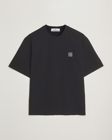 Stone Island Combed Organic Cotton T-Shirt Black – Black