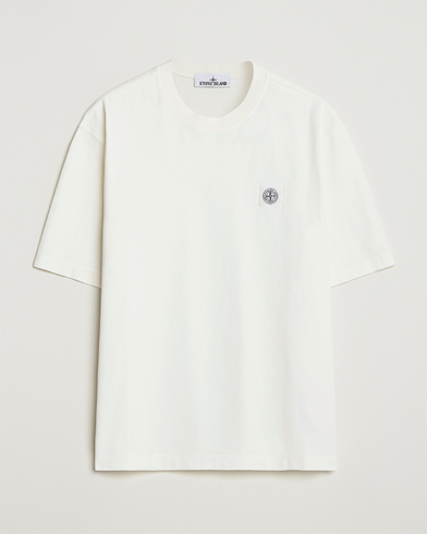 Stone Island Combed Organic Cotton T-Shirt Ivory – White