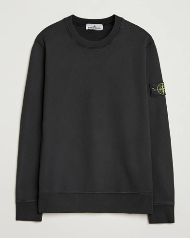 Stone Island Garment Dyed Fleece Sweatshirt Black – Black