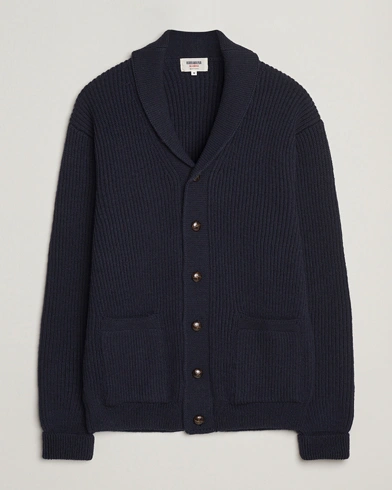 Kamakura Shirts McQueen Shawl Collar Cardigan Navy – Blue